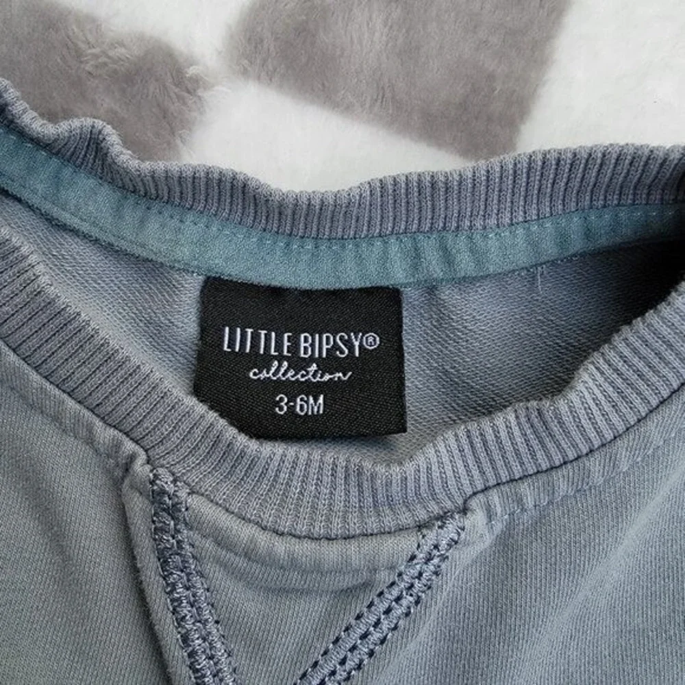 Little Bipsy Front Pocket Short Sleeve Bodysuit Boys 3-6m‎ French Terry Cotton